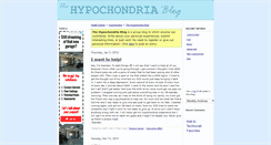 Desktop Screenshot of hypochondria.healthdiaries.com