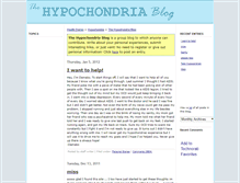 Tablet Screenshot of hypochondria.healthdiaries.com