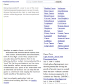 Tablet Screenshot of cancer.healthdiaries.com